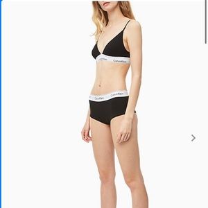 cute black triangle bralette